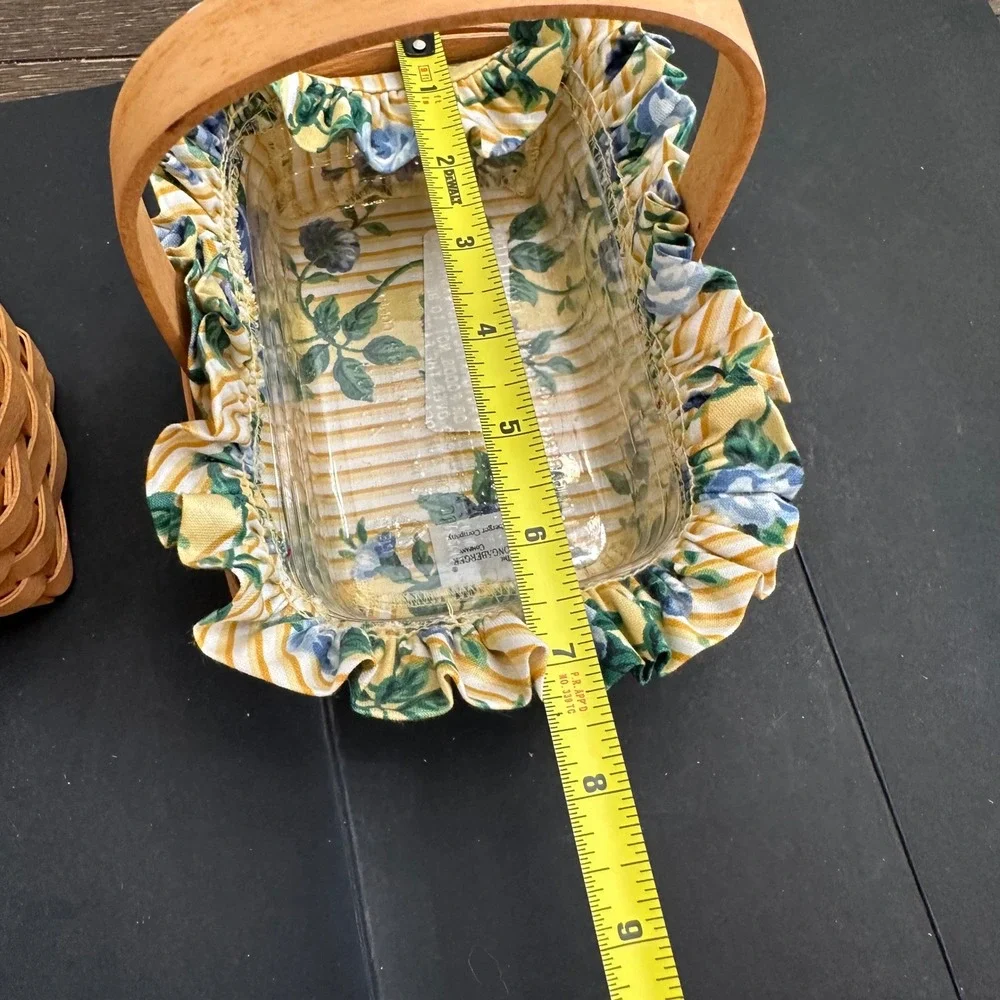 Longaberger‎ Horizons of Hope 2 Piece Yellow Floral Small Baskets Vintage '90s